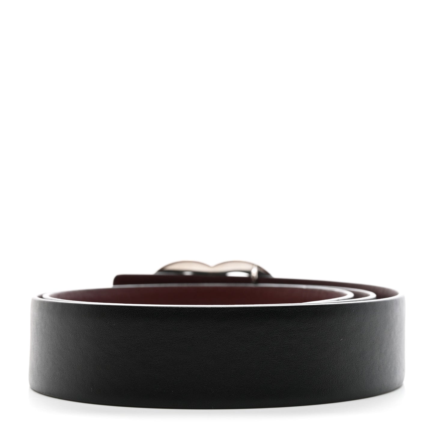 Calfskin CC Reversible Belt 80 32 Black Burgundy