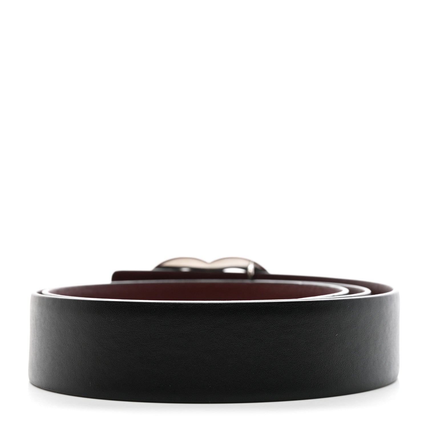 Chanel Calfskin CC Reversible Belt 80 32 Black Burgundy 2 of 8