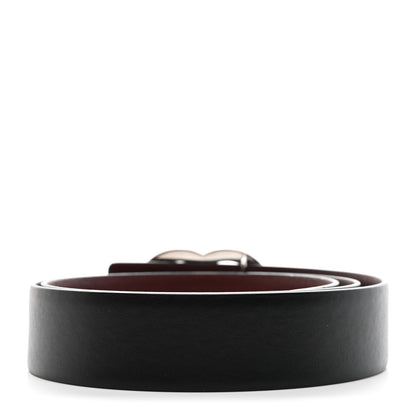 Chanel Calfskin CC Reversible Belt 80 32 Black Burgundy 2 of 8