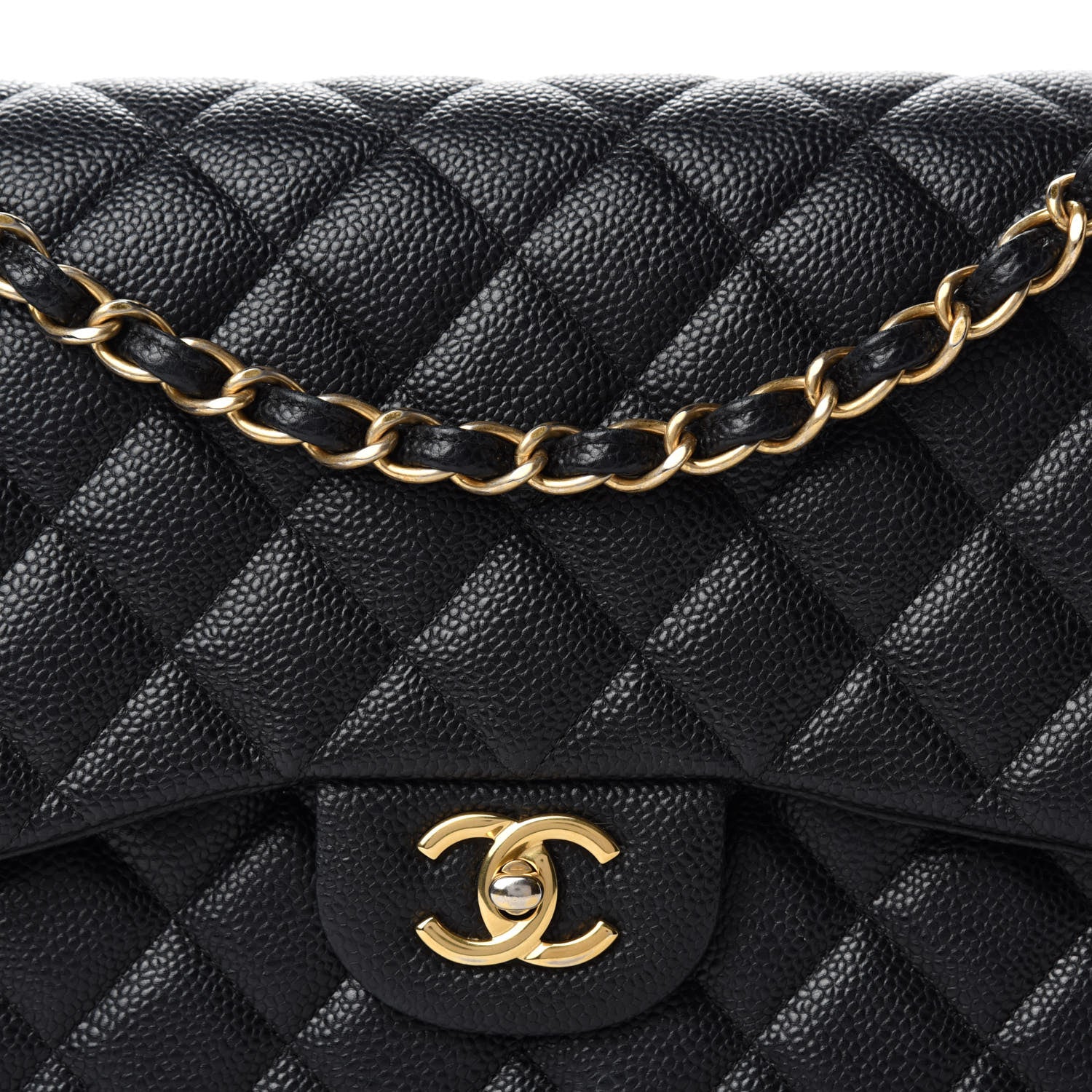 Chanel Caviar Quilted Jumbo Double Flap Black 10 of 11