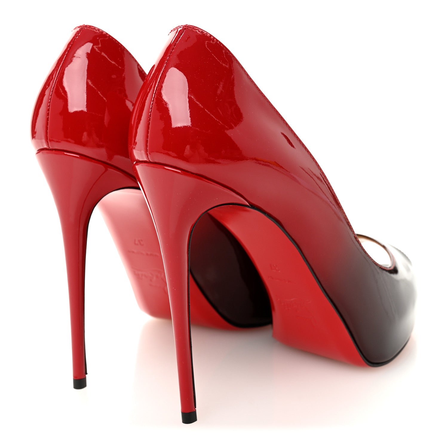 Christian Louboutin Patent Degrade New Very Prive 120 Pumps 37 Black Red 4 of 8