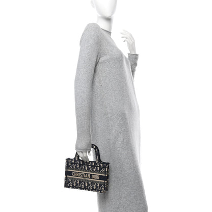 Christian Dior Oblique Mini Book Tote Blue Multicolor 2 of 10