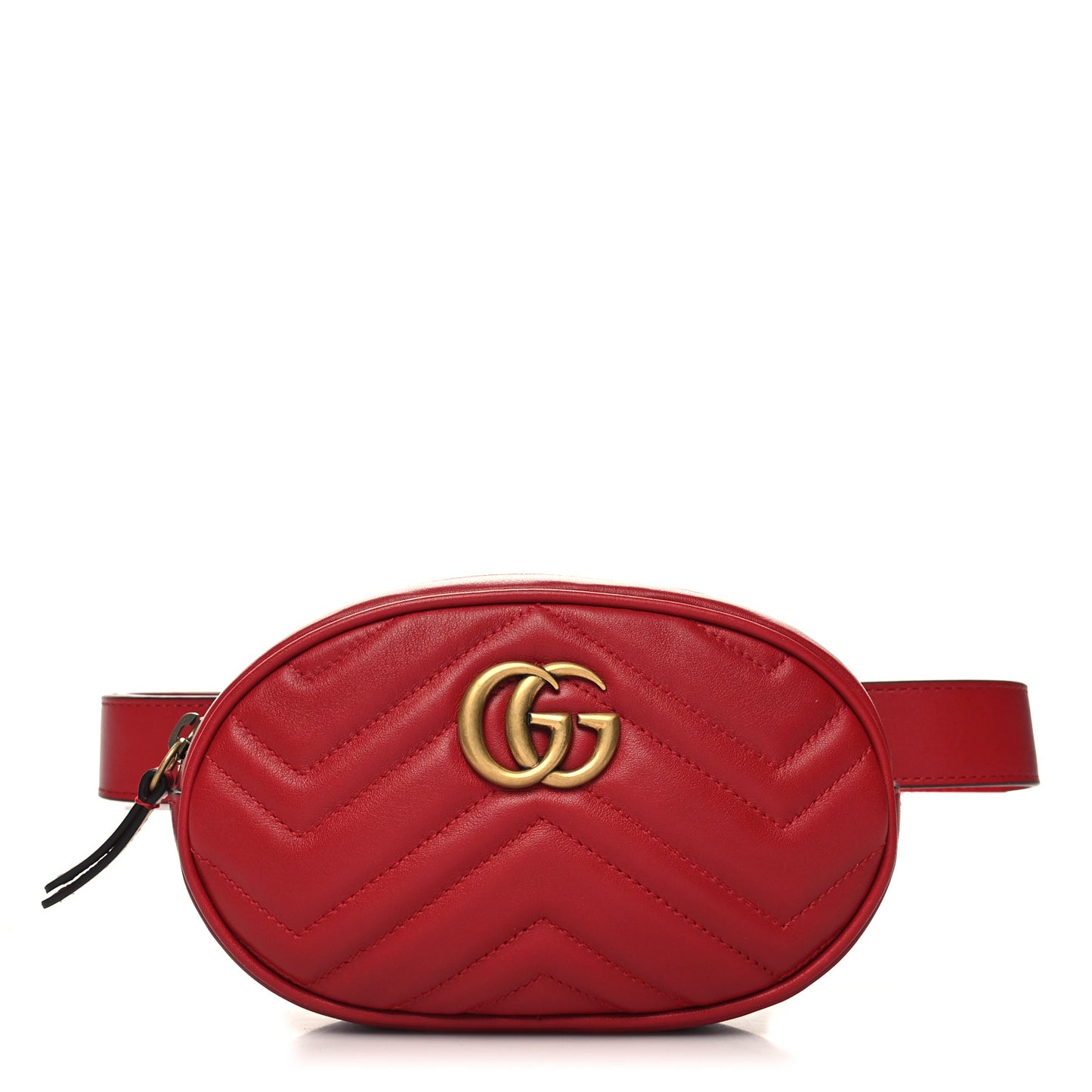 Calfskin Matelasse GG Marmont Belt Bag 75 30 Hibiscus Red