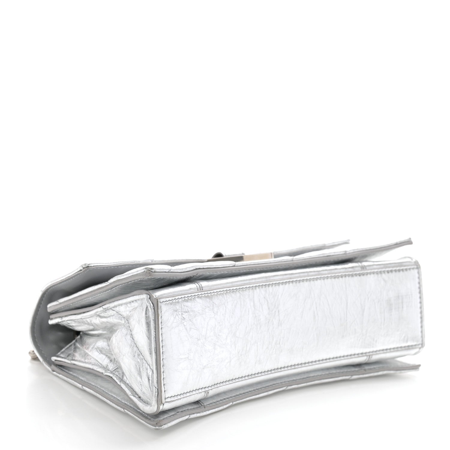Balenciaga Crushed Calfskin Quilted Small Crush Chain Bag Silver 4 of 13