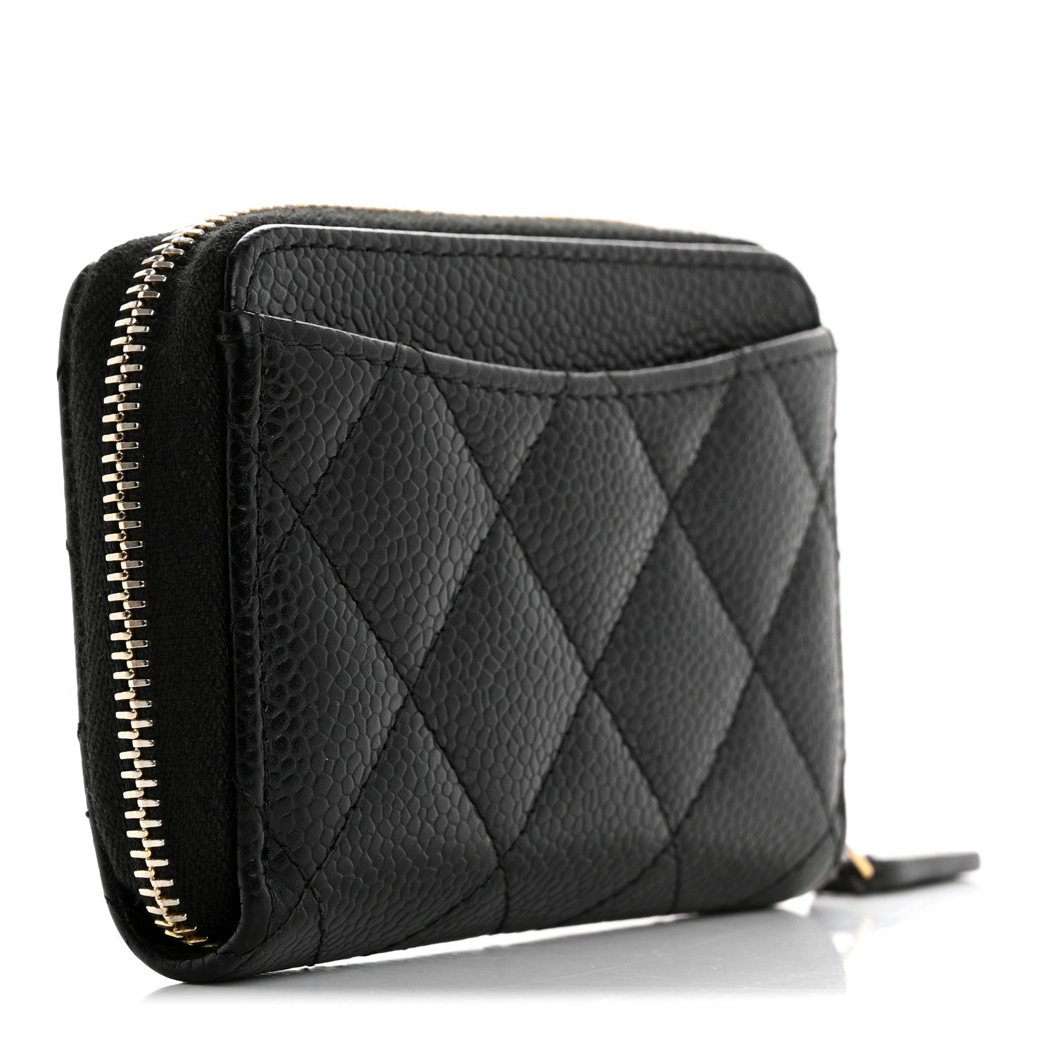 Chanel Caviar Quilted Classic Zipped Coin Purse Black 3 of 10
