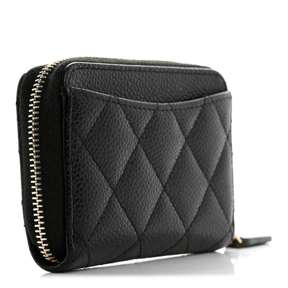 Chanel Caviar Quilted Classic Zipped Coin Purse Black 3 of 10