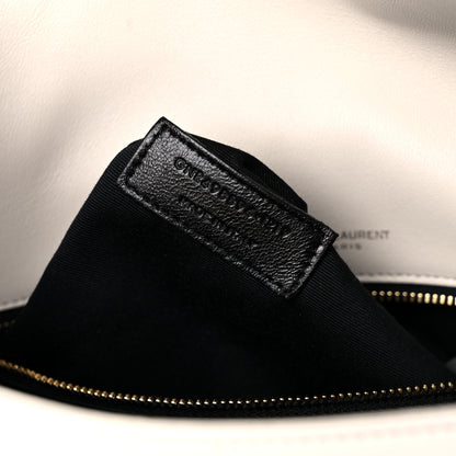 Saint Laurent Lambskin Matelasse Monogram Medium Niki Chain Satchel Ivory 8 of 16