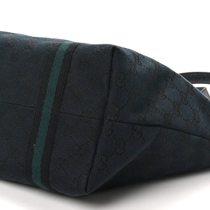 Gucci Denim Monogram Medium Jolicoeur Tote Black 10 of 10