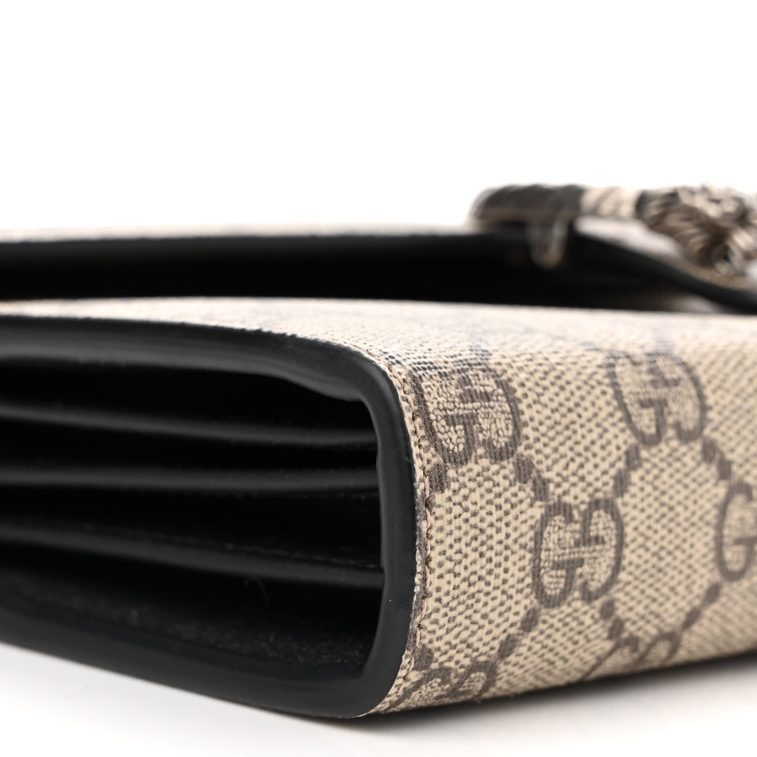 Gucci GG Supreme Monogram Mini Dionysus Chain Wallet Beige Black 8 of 11