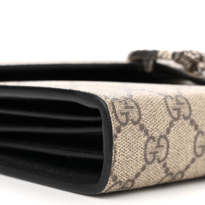 Gucci GG Supreme Monogram Mini Dionysus Chain Wallet Beige Black 8 of 11