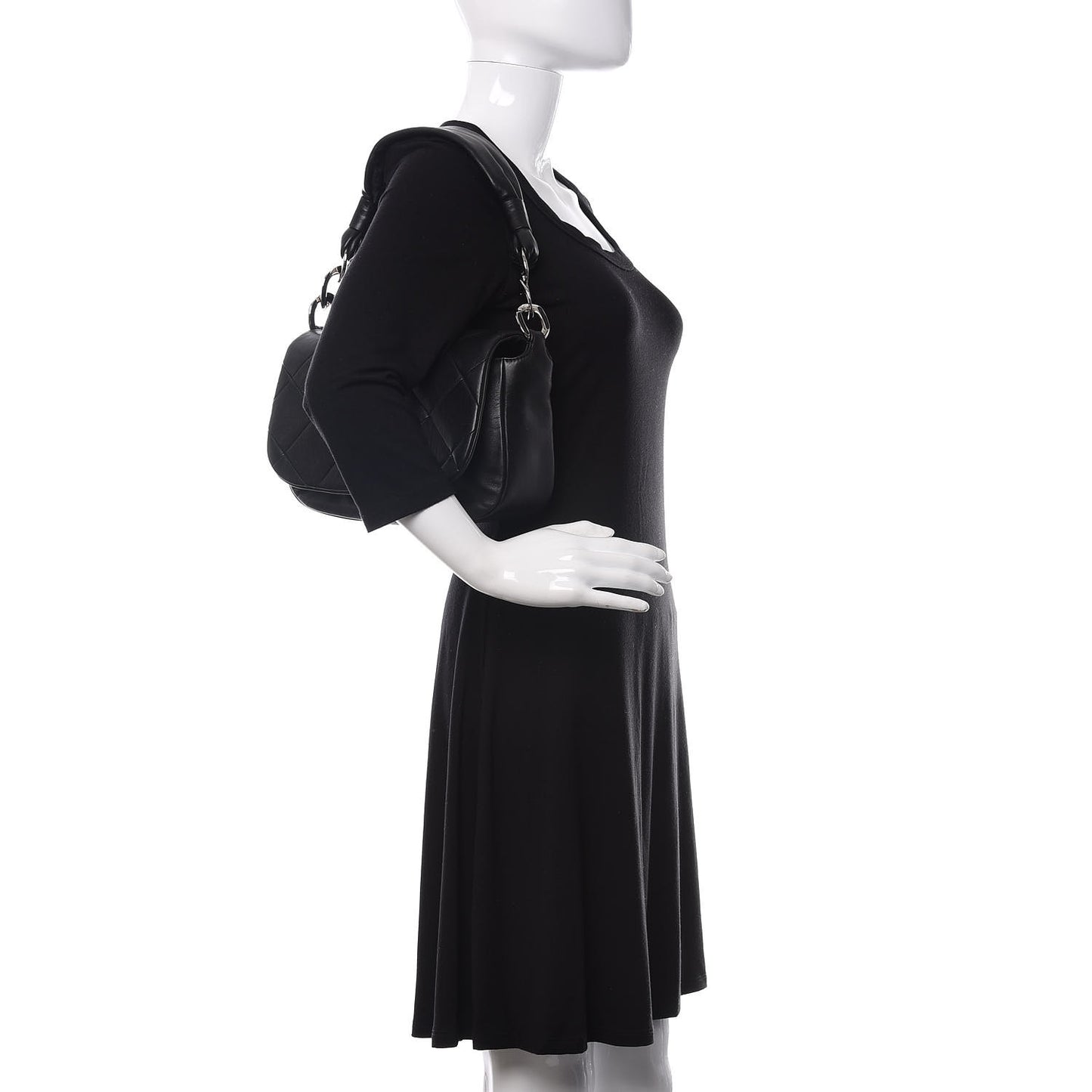 Lambskin Quilted Flap Bag Black