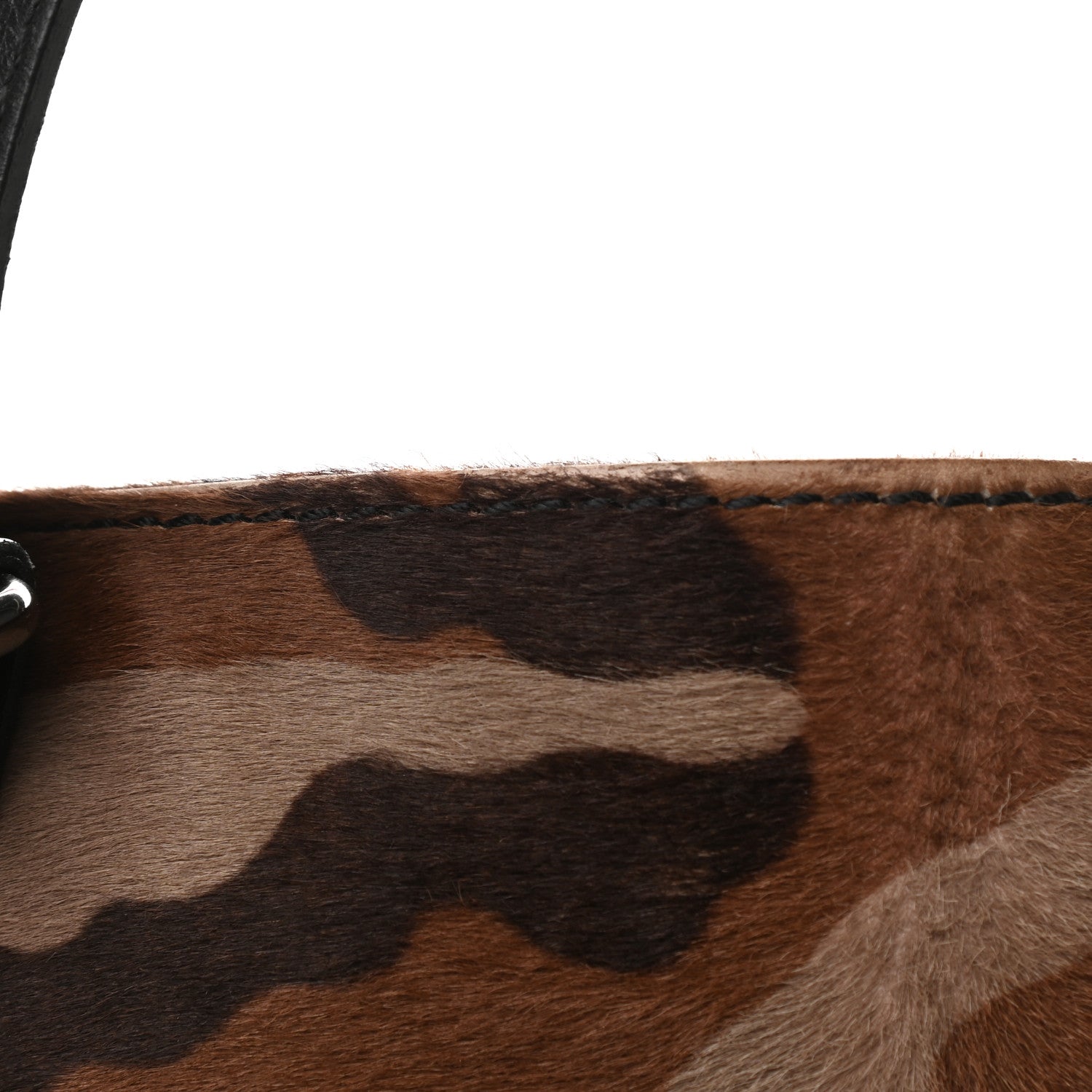 Christian Louboutin Pony Hair Calfskin Spikes Syd Backpack Coffee Bronze Black 18 of 20