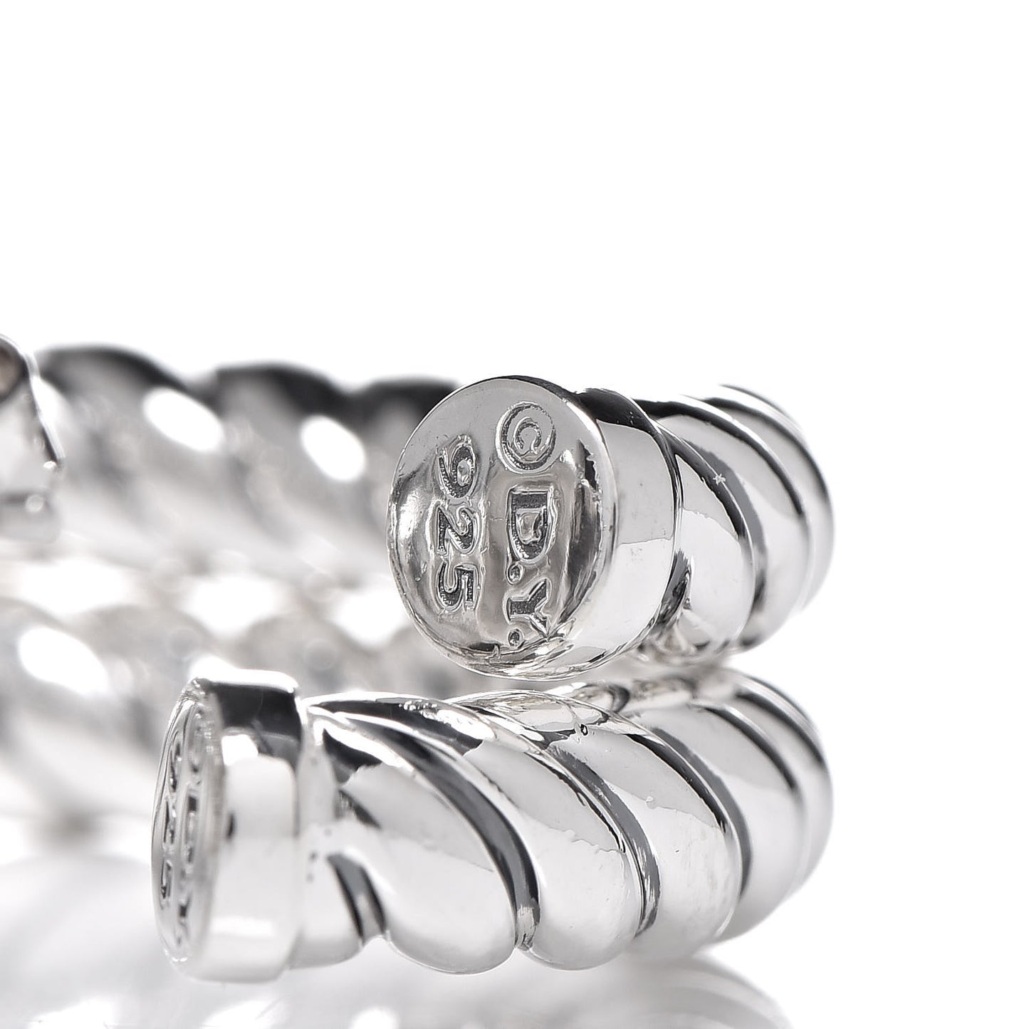 Sterling Silver Small Sculpted Cable Hoop Earrings