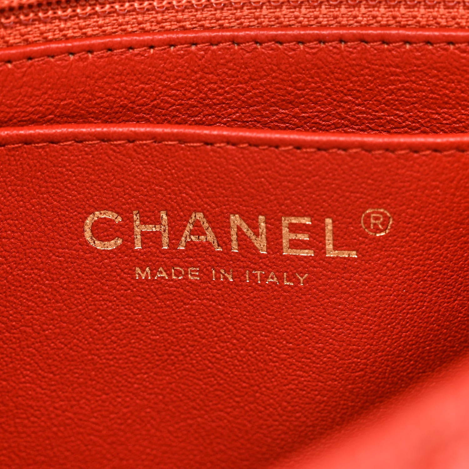 Chanel Pearly Caviar Quilted Mini Rectangular Flap Orange 6 of 11