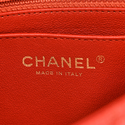 Chanel Pearly Caviar Quilted Mini Rectangular Flap Orange 6 of 11