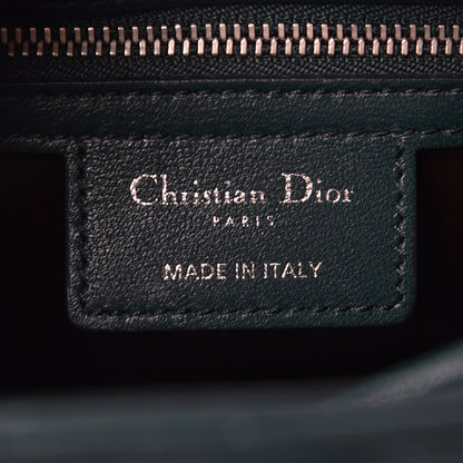 Christian Dior Lambskin Cannage Medium Lady Dior Crystal Strap Green 6 of 11
