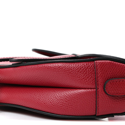 Christian Dior Grained Calfskin Mini Saddle Bag Red 10 of 10