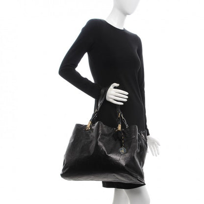 Lanvin Crinkled Lambskin Tote Black 2 of 9