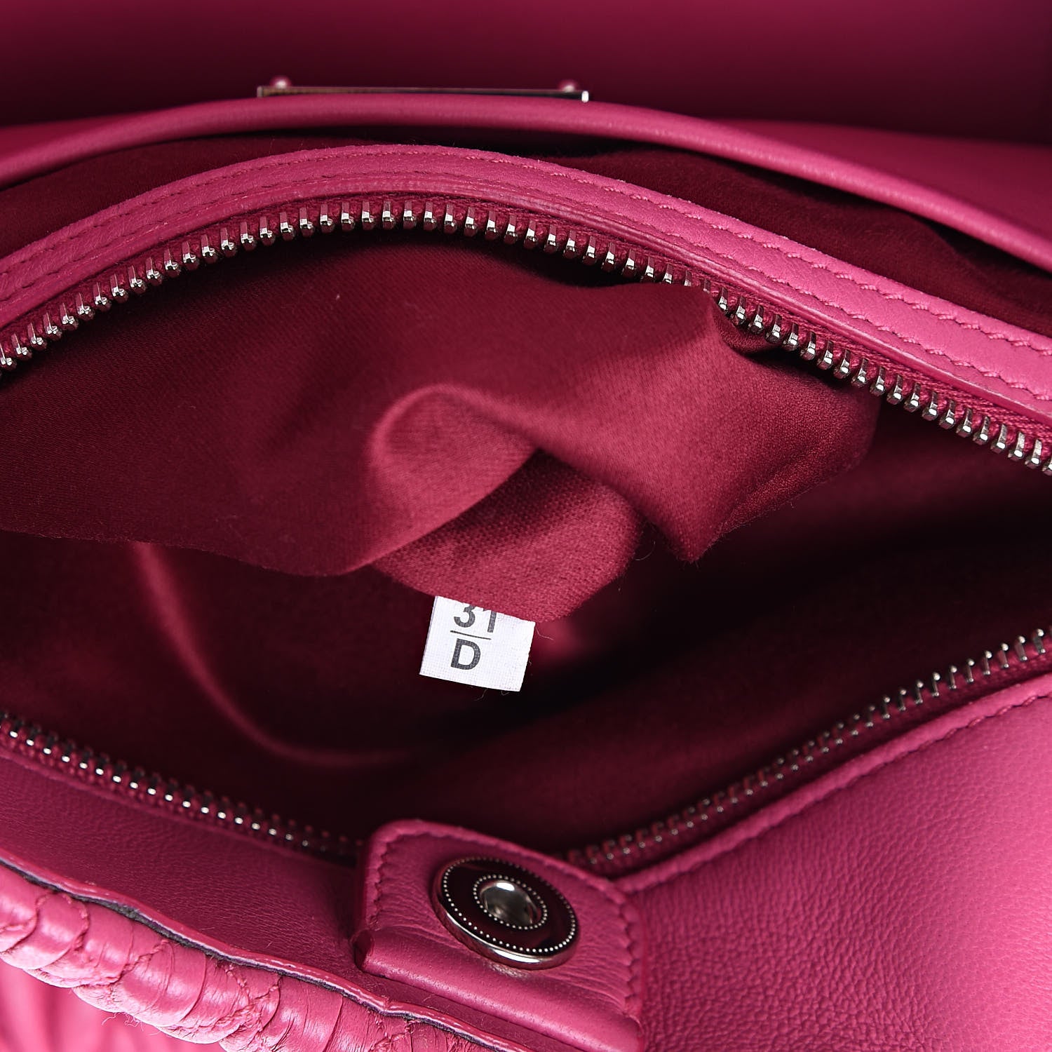 Miu Miu Nappa Matelasse Swarovski Crystal Tote Fuxia 7 of 14