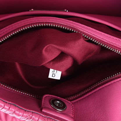 Miu Miu Nappa Matelasse Swarovski Crystal Tote Fuxia 7 of 14