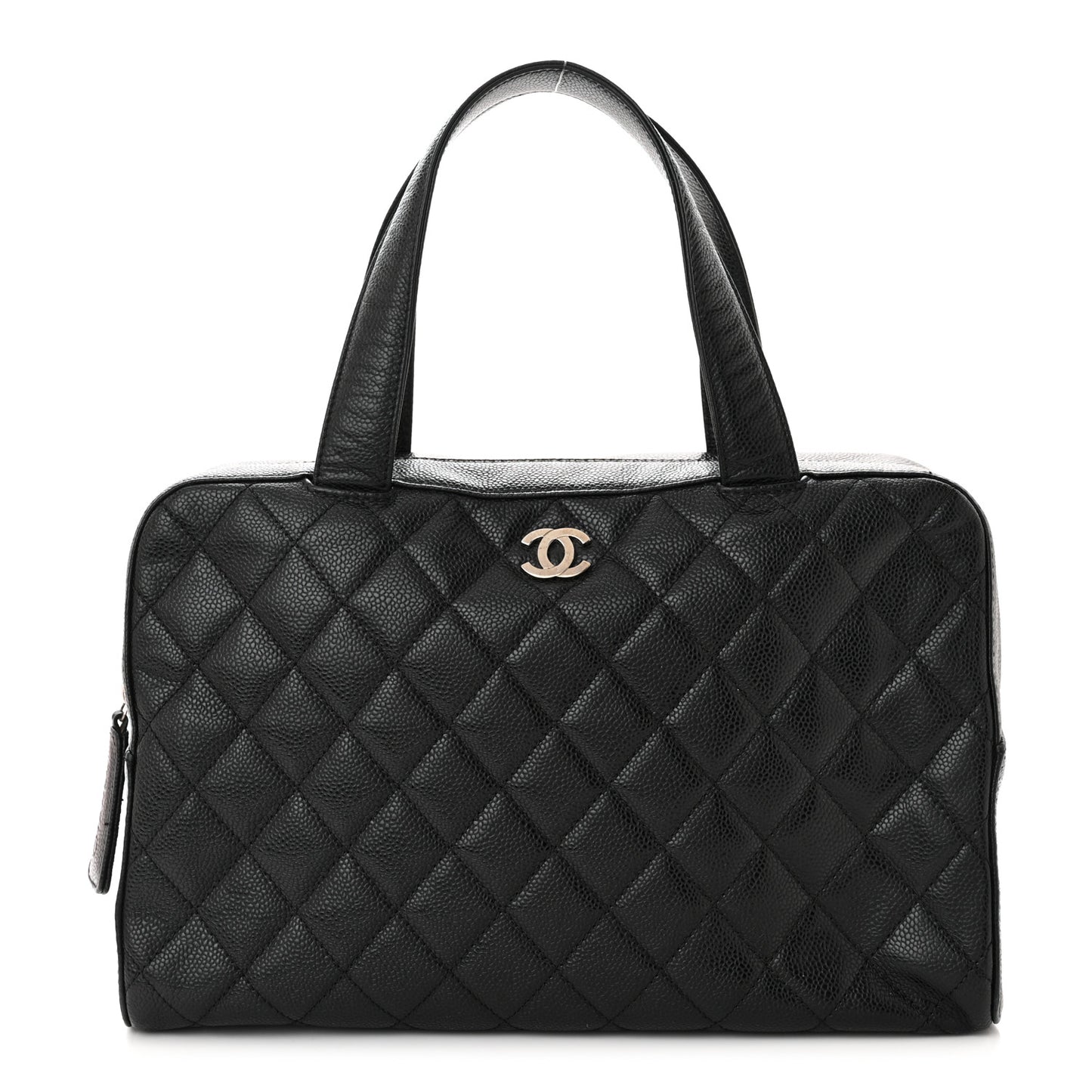 Caviar Quilted Bowler Black