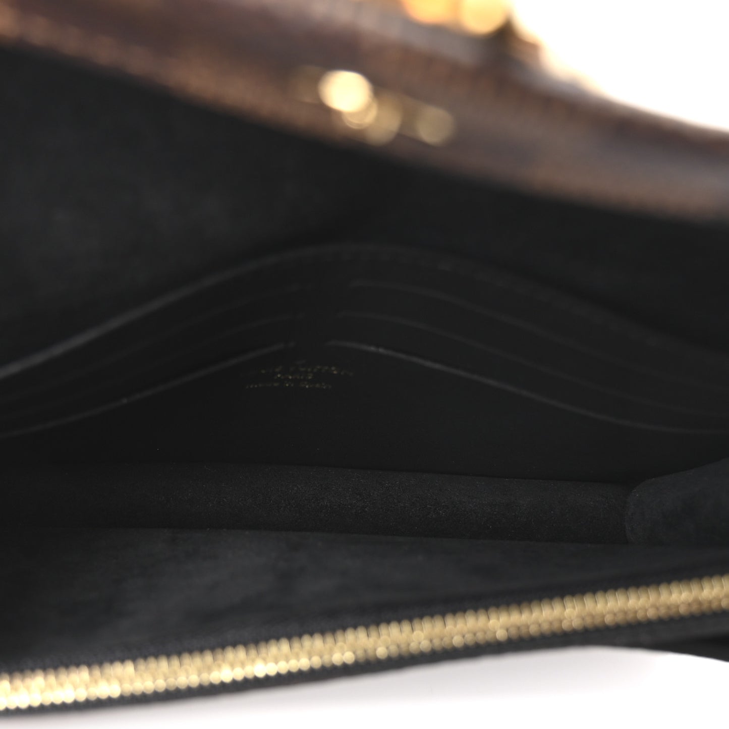Damier Ebene Vavin Chain Wallet Black