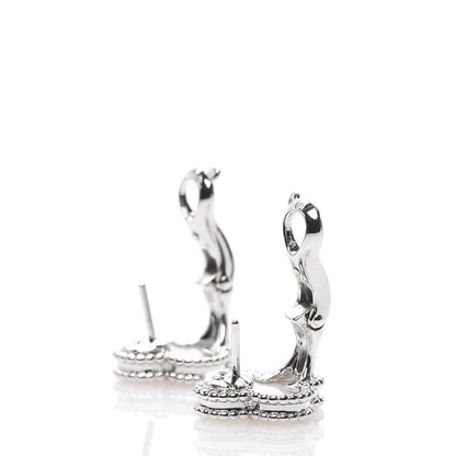 Van Cleef & Arpels 18K White Gold Mother of Pearl Vintage Alhambra Earrings 3 of 6