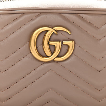 Gucci Calfskin Matelasse Small GG Marmont Chain Shoulder Bag Porcelain Rose 9 of 11