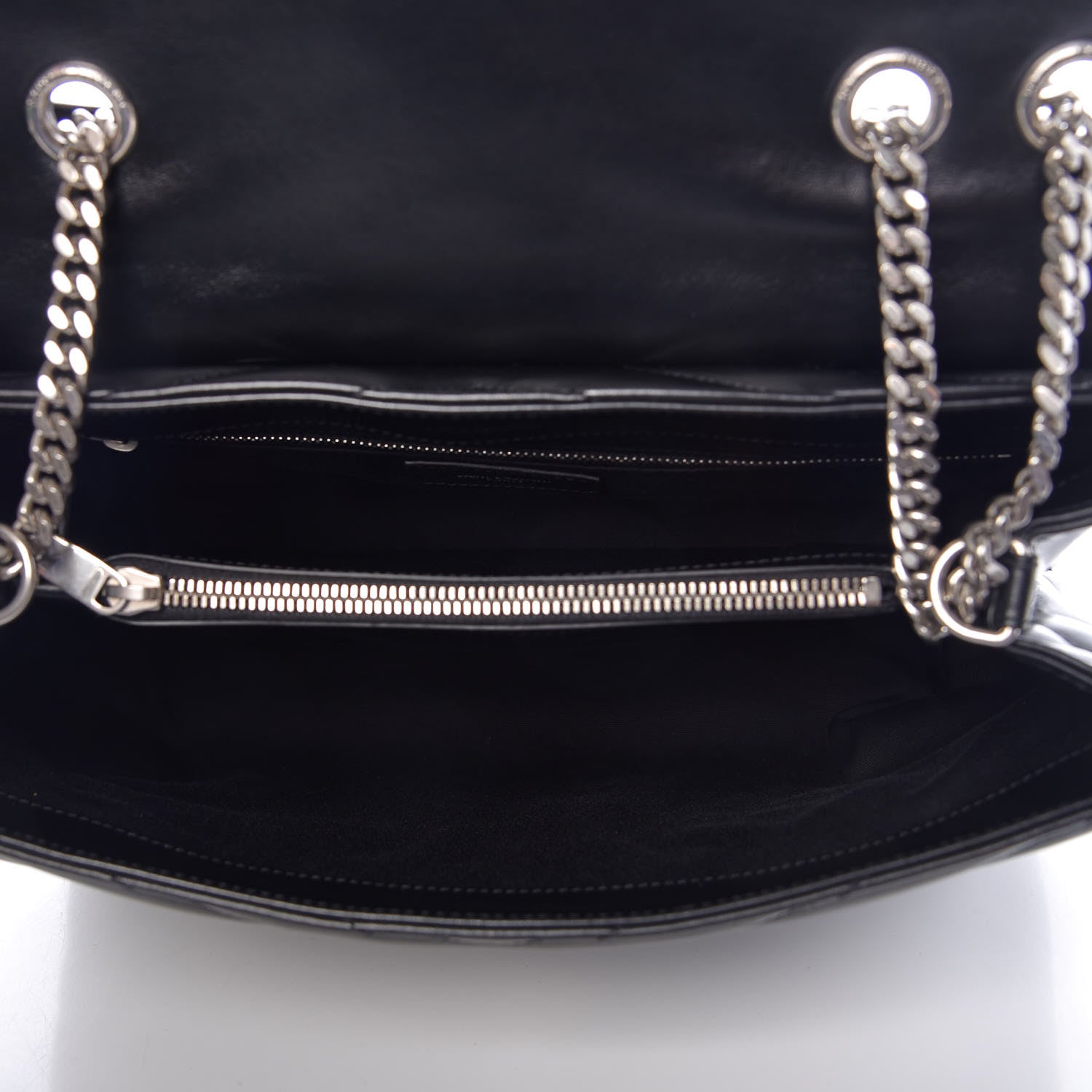 Saint Laurent Calfskin Y Quilted Monogram Medium Loulou Chain Satchel Black 6 of 10