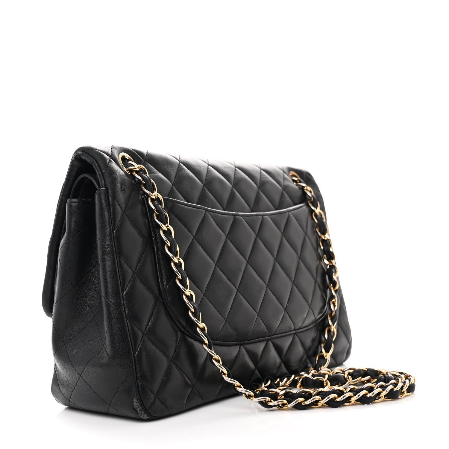 Chanel Lambskin Quilted Jumbo Double Flap Black 3 of 13