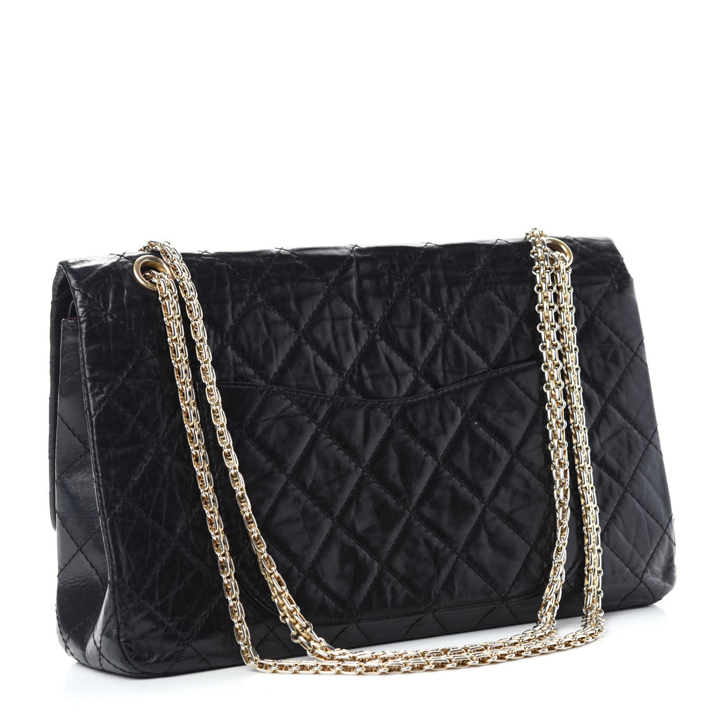 Aged Calfskin Quilted 50th Anniversary 2.55 Reissue 227 Flap Black