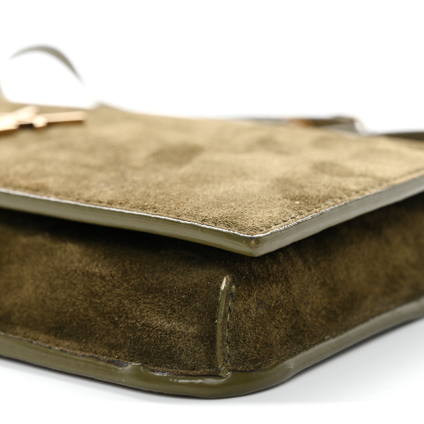 Suede Monogram Phone Holder Crossbody Loden Green