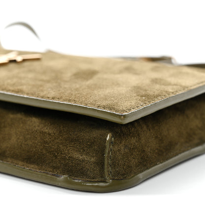 Saint Laurent Suede Monogram Phone Holder Crossbody Loden Green 10 of 10