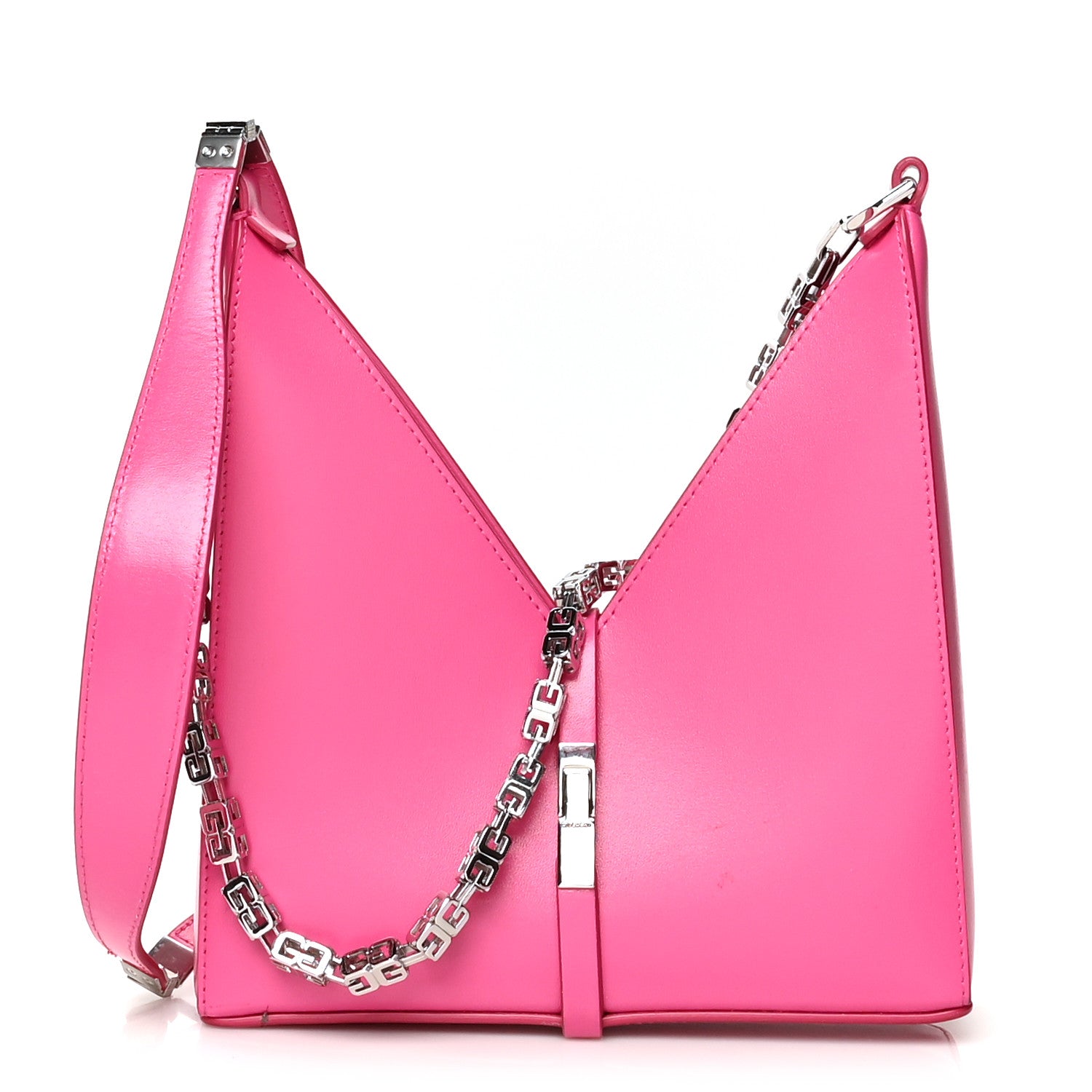 Givenchy Box Calfskin Mini Cut Out Shoulder Bag Neon Pink 1 of 11