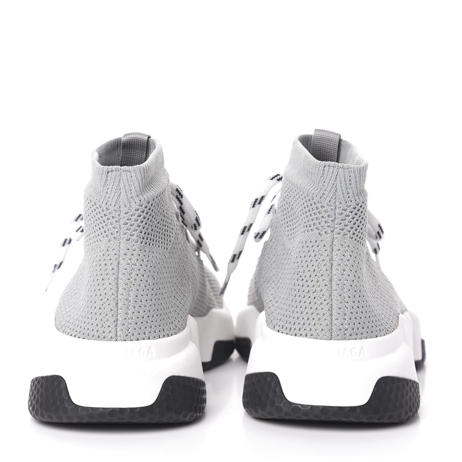 Balenciaga Knit Womens Speed Lace Up Sneakers 38 Gris 6 of 10