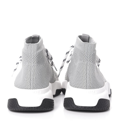 Balenciaga Knit Womens Speed Lace Up Sneakers 38 Gris 6 of 10
