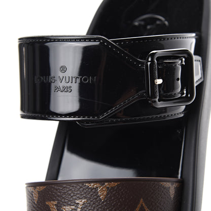 Louis Vuitton Shiny Rubber Logo Sunbath Mules 37 Black 8 of 8