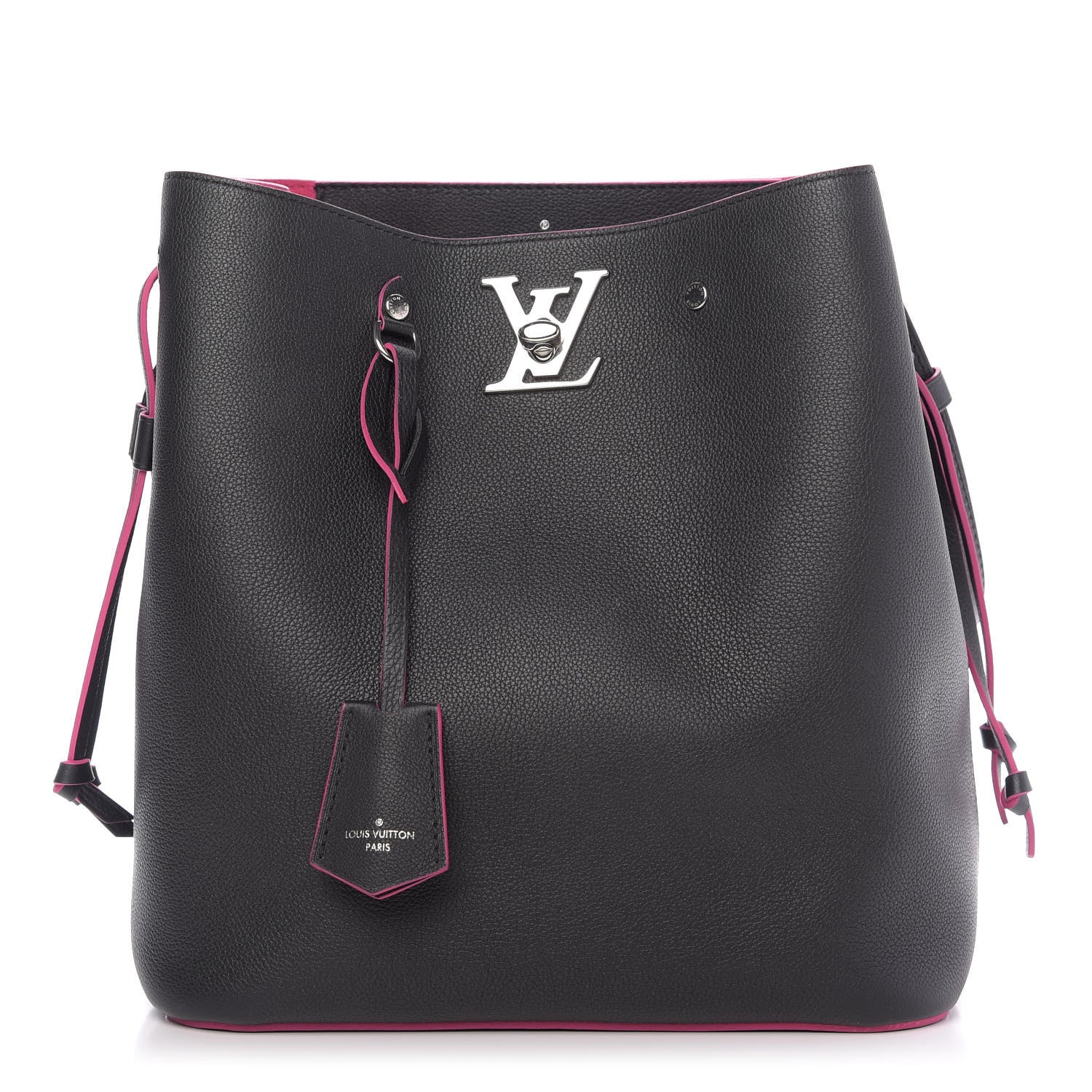 Louis Vuitton Calfskin Lockme Bucket Black 1 of 9