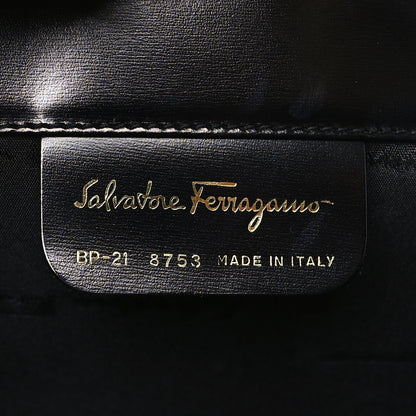 Salvatore Ferragamo Brushed Calfskin Gancini Trifolio Chain Bag Black 6 of 8