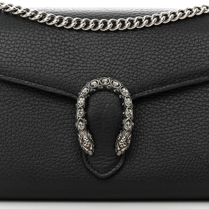 Gucci Calfskin Mini Dionysus Chain Wallet Black 8 of 10