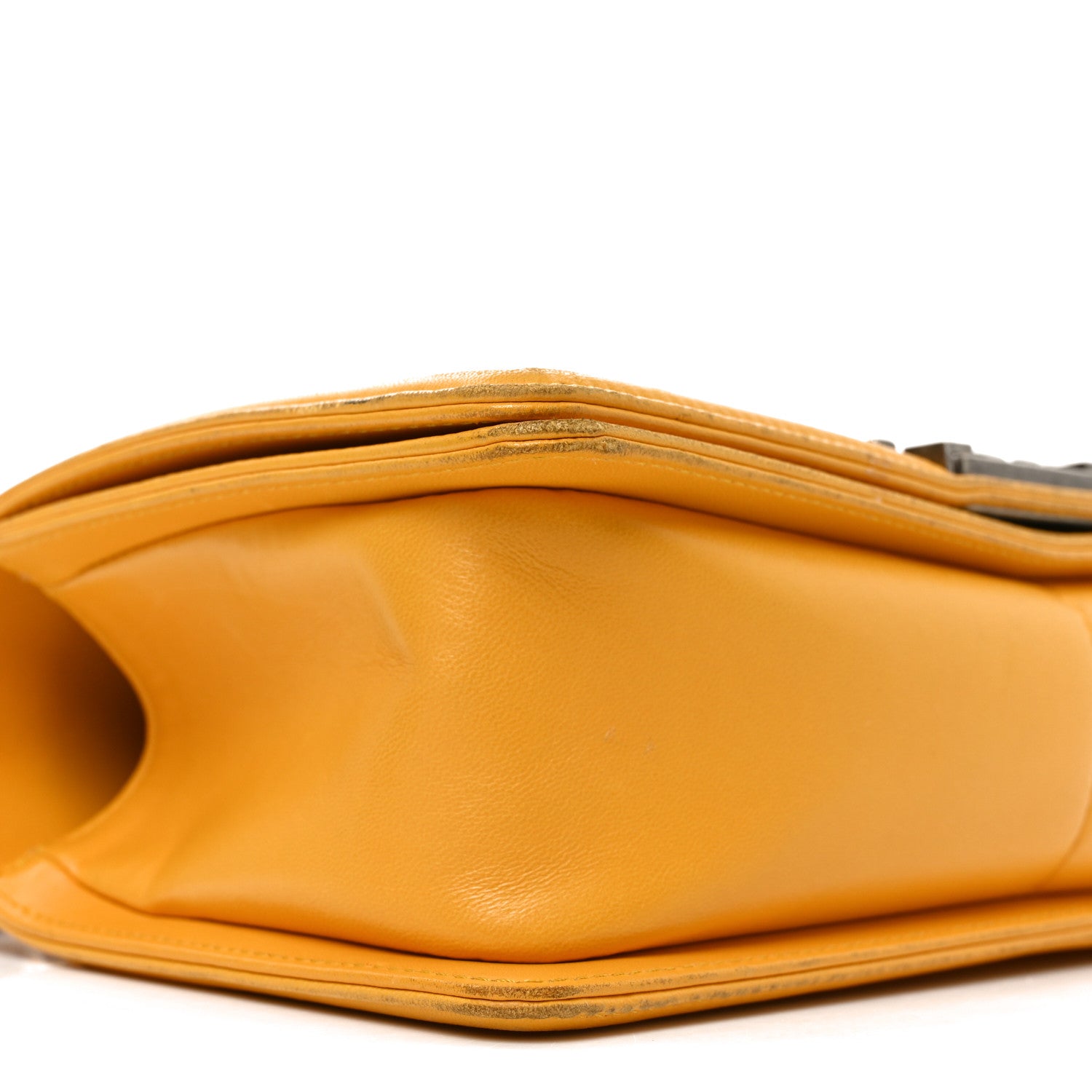 Chanel Lambskin Quilted Medium Boy Flap Yellow 9 of 11
