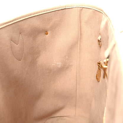 Louis Vuitton Empreinte Monogram Giant Neverfull MM Creme Rose Trianon 12 of 14