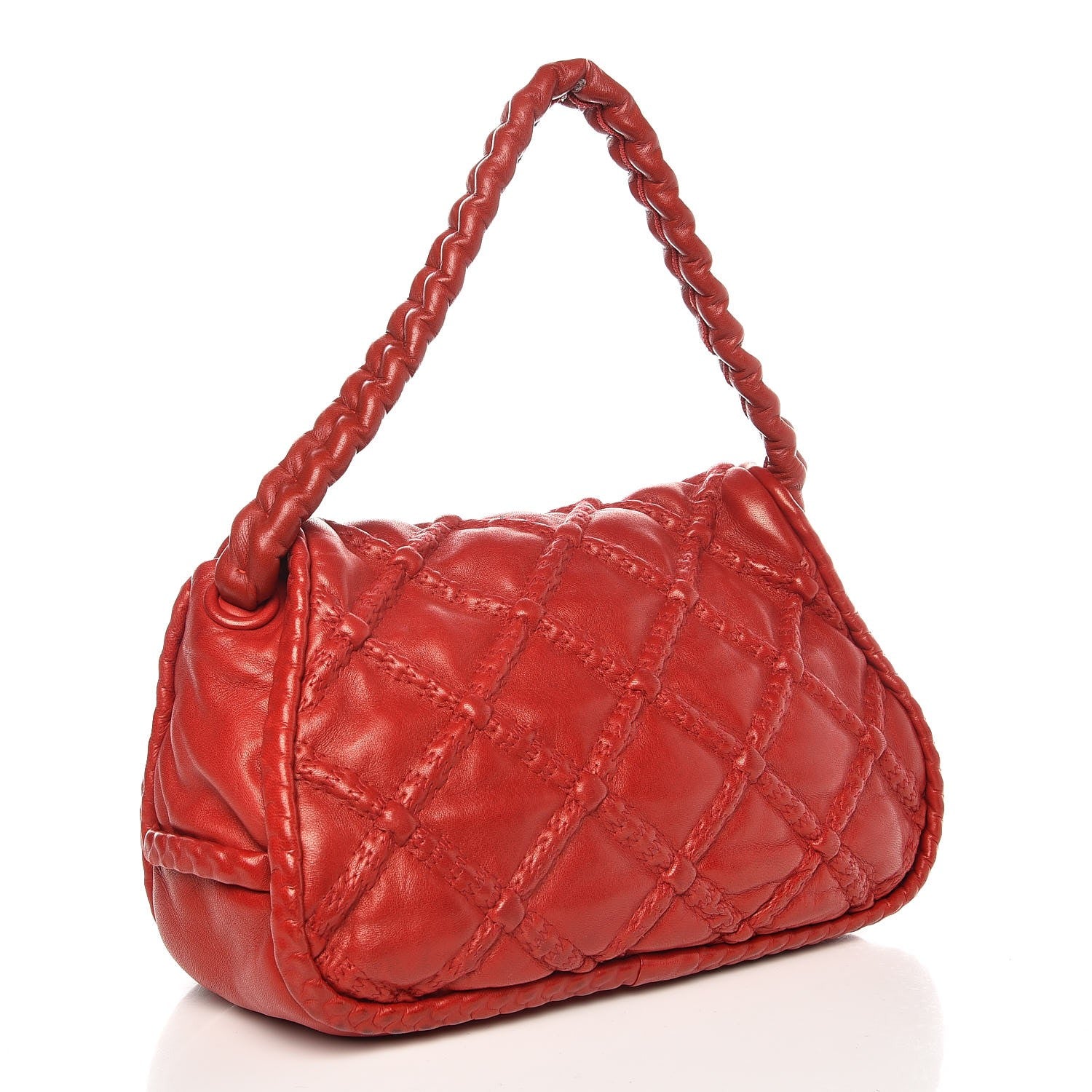 Chanel Lambskin Hidden Chain Flap Red 3 of 7