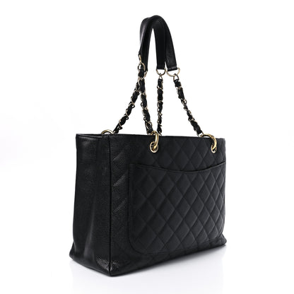 Chanel Caviar Quilted Grand Shopping Tote GST Black 3 of 8