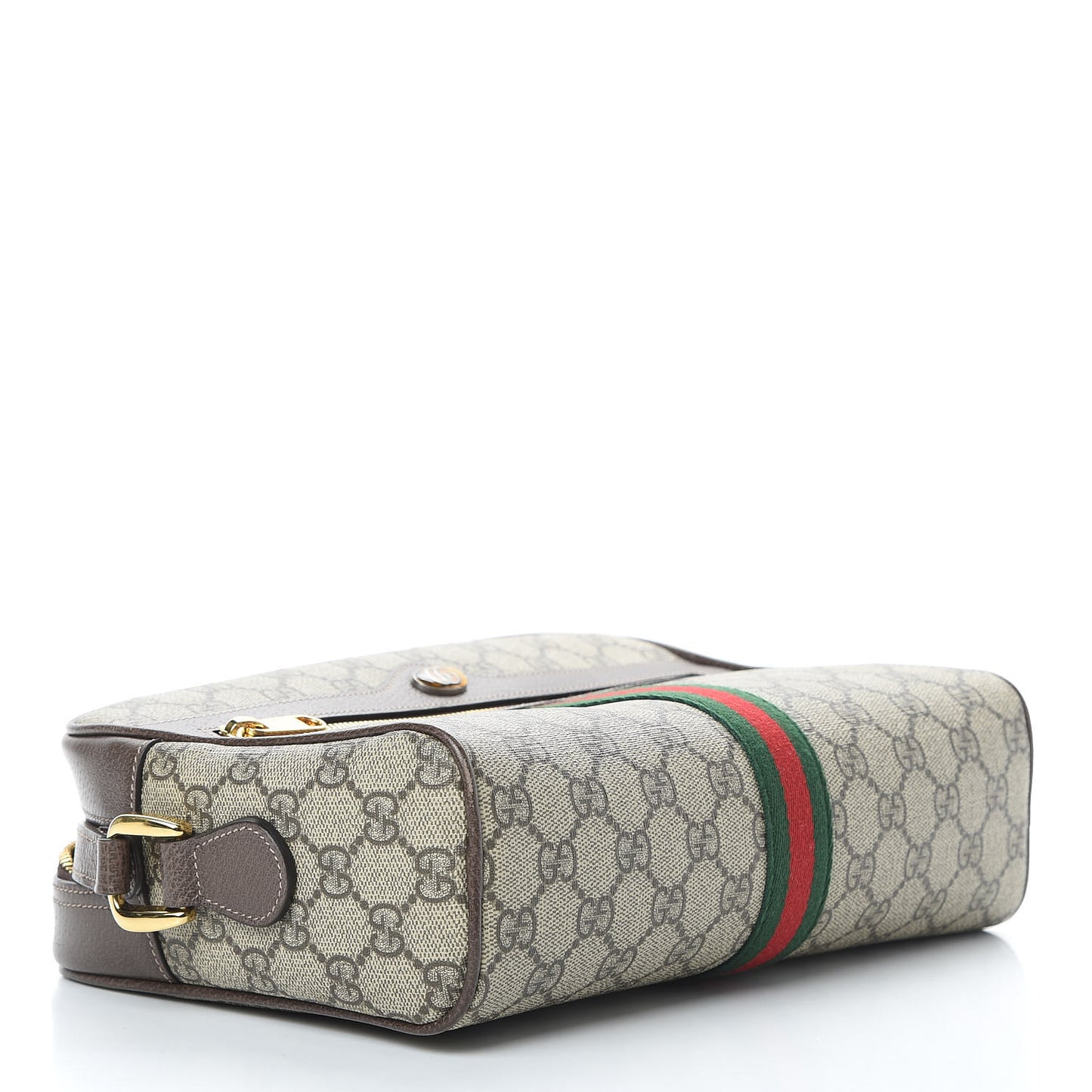 GG Supreme Monogram Web Small Ophidia Shoulder Bag Brown