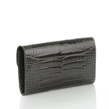 Hermes Shiny Alligator Constance Wallet Graphite 3 of 8
