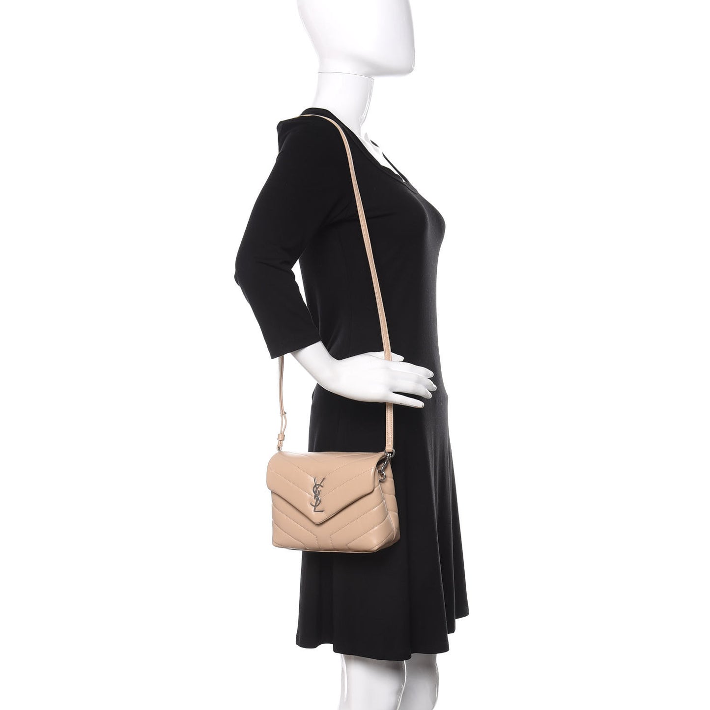 Calfskin Y Quilted Monogram Toy Loulou Satchel Nude Powder