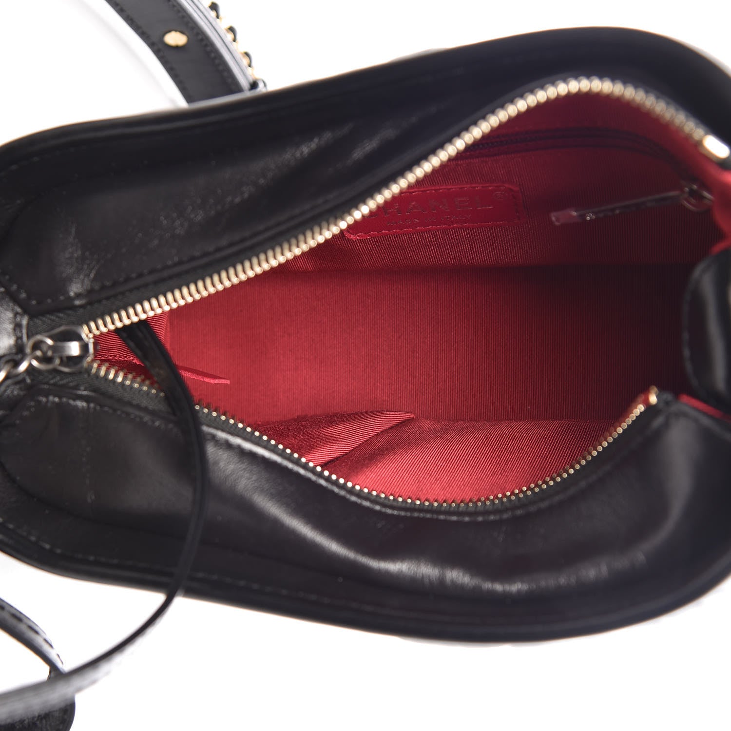 Chanel Aged Calfskin Chevron Quilted Small Gabrielle Hobo Black 5 of 10