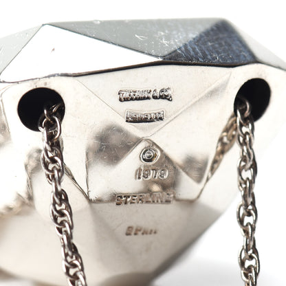 Tiffany Sterling Silver Solid Elsa Peretti Diamond Shaped Pendant Necklace 5 of 5