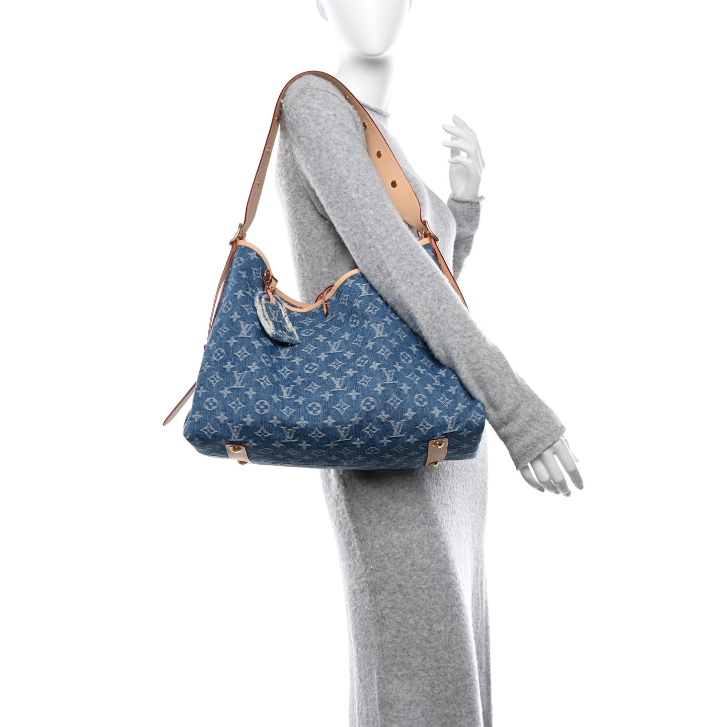 LOUIS VUITTON Monogram Denim CarryAll MM Blue